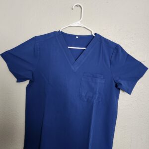 Classic Royal Blue V-Neck Scrub Top