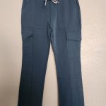Slate Blue Straight Leg Cargo Scrub Pants