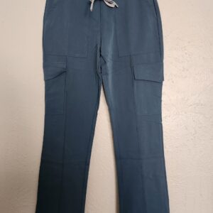 Slate Blue Straight Leg Cargo Scrub Pants