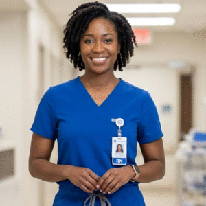 Classic Royal Blue V-Neck Scrub Top