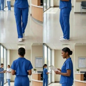 Royal Blue Essential Jogger Scrub Set